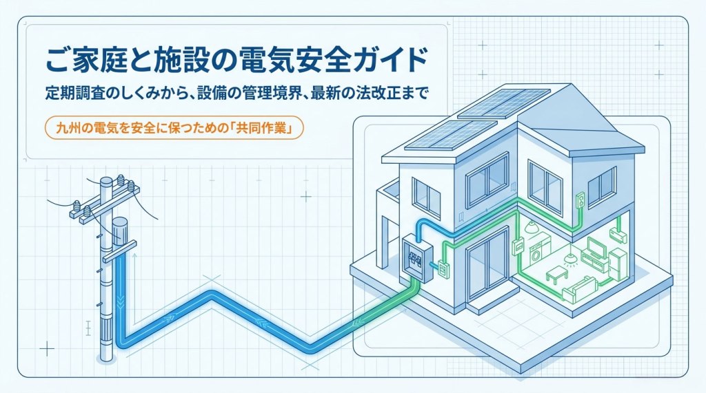 電気保安協会および県の電気工事工業組合は、電気の安全のチェックと、さらに安全・便利にお使いいただくお手伝いのために、定期的に（4年に1回）お伺いしています。 定期調査の調査費用は無料です。